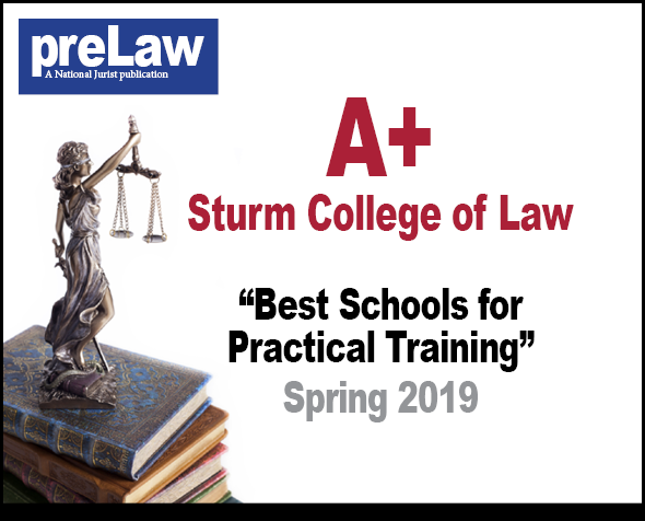 prelaw magazine rates Denver Law A+ for pratical training