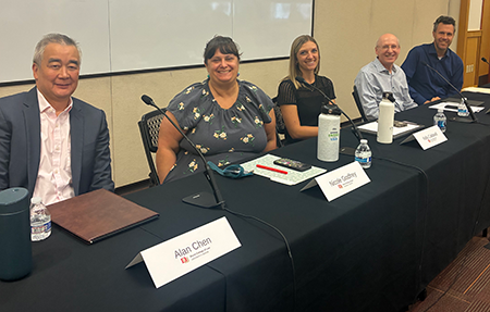 Constitutional Rights and Remedies Event October 2025 Faculty seated at table in front of audience