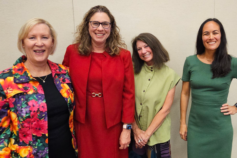 Debra Austin and panelists at book launch event