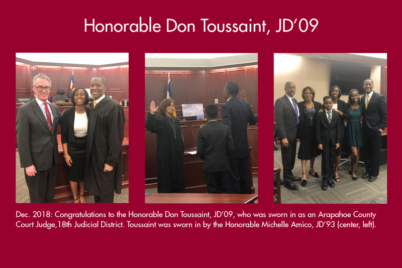 Honorable Don Toussaint, JD'09