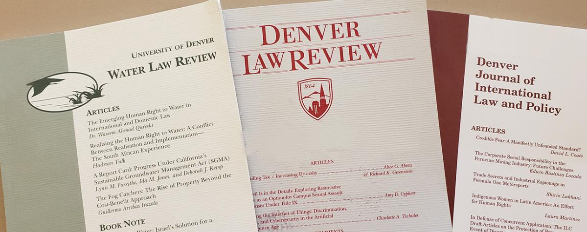 image of Denver law journals and reviews